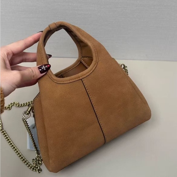 Coach Tan Mini Bag with Gold Chain - Picture 2 of 5